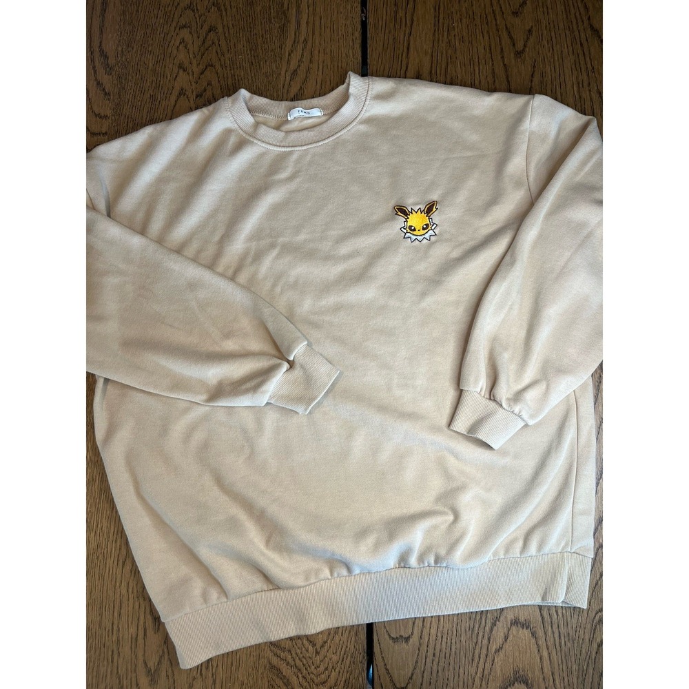 Freedom Wear x Pokémon Women's Sweatshirt Jolteon Tan Beige  Collab Patch FRMD